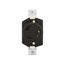 Locking Receptacle, #18-10 Awg, 30A, 125V, Back Wiring, Black, Single, L5-30, 2-Pole, 3-Wire, L530R