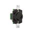 Locking Receptacle, #18-10 Awg, 30A, 125V, Back Wiring, Black, Single, L5-30, 2-Pole, 3-Wire, L530R