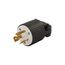 Safety Grip Locking Plug, #16-12 Awg, 20A, 250V, Back Wiring, Ultra Grip, L6-20, 2-Pole, 3-Wire, L620P