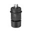 Arrow Hart Watertight Locking Plug, #18-10 Awg 20A, 250V, Black, Steel, L6-20, 2-Pole 3-Wire, L620PWBK