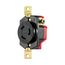 Safety Grip Locking Receptacle, #14-8 Awg, 20A, 250V, Black, Single, L6-20, 2-Pole, 3-Wire, L620R