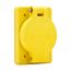 Arrow Hart Watertight Locking Receptacle, #14-8 Awg, 20A, 250V, Yellow, L6-20, 2-Pole 3-Wire, L620RW