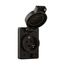 Arrow Hart Watertight Locking Receptacle, #14-8 Awg, 20A, 250V, Black, L6-20, 2-Pole 3-Wire, L620RWBK