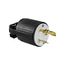 Locking Plug, #16-12 Awg, 30A, Industrial, 250V, Back Wiring, Black, White, Ultra Grip, L6-30, L630P