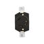 Locking Receptacle, #14-8 Awg, 30A, 250V, Back Wiring, Black, Single, L6-30, 2-Pole, 3-Wire, L630R