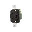 Locking Receptacle, #14-8 Awg, 30A, 250V, Back Wiring, Black, Single, L6-30, 2-Pole, 3-Wire, L630R
