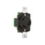 Locking Receptacle, #14-8 Awg, 30A, 250V, Back Wiring, Black, Single, L6-30, 2-Pole, 3-Wire, L630R