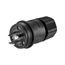Arrow Hart Watertight Locking Plug, #18-10 Awg 20A, 277V, Black, Steel, L7-20, 2-Pole 3-Wire, L720PWBK