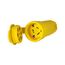 Arrow Hart Watertight Locking Connector, #18-10 Awg 20A, 480V, Steel, L8-20, 2-Pole 3-Wire, L820CW