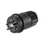 Arrow Hart Watertight Locking Plug, #18-10 Awg 20A, 480V, Black, Steel, L8-20, 2-Pole 3-Wire, L820PWBK