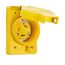 Arrow Hart Watertight Locking Receptacle, #14-8 Awg, 30A, 480V, Black, L8-30, 2-Pole 3-Wire, L830RWBK