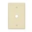 Telephone And Coaxial Wallplate, Almond, 0.40" Hole Cutout, Polycarbonate, Single-Gang, PJ11A