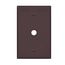 Telephone And Coaxial Wallplate, Brown, 0.40" Hole Cutout, Single-Gang, Mid-Size, PJ11B