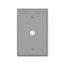 Telephone And Coaxial Wallplate, Gray, 0.40" Hole Cutout, Polycarbonate, Single-Gang, Mid-Size, PJ11GY