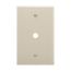 Telephone And Coaxial Wallplate, Lt. Almond, 0.40" Hole Cutout, Single-Gang,Mid-Size, PJ11LA