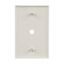 Telephone And Coaxial Wallplate, Lt. Almond, 0.40" Hole Cutout, Single-Gang,Mid-Size, PJ11LA