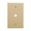 Telephone And Coaxial Wallplate, Ivory, 0.40" Hole Cutout, Single-Gang, Mid-Size, PJ11V