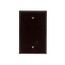 Blank Wallplate, Box Mount, Brown, Blank Cutout, Polycarbonate, Single- Gang, Mid-Size, PJ13B