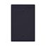 Blank Wallplate, Box Mount, Black, Blank Cutout, Polycarbonate, Single- Gang, Mid-Size, PJ13BK
