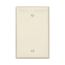 Blank Wallplate, Box Mount, Lt. Almond, Blank Cutout, Polycarbonate, Single- Gang, Mid-Size, PJ13LA