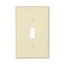 Toggle Wallplate, Almond, Toggle Cutout, Polycarbonate, Single- Gang, Mid-Size, PJ1A
