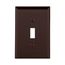 Toggle Wallplate, Brown, Toggle Cutout, Polycarbonate, Single- Gang, Mid-Size, PJ1B