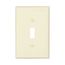 Toggle Wallplate, Lt. Almond, Toggle Cutout, Polycarbonate, Single- Gang, Mid-Size, PJ1LA