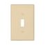 Toggle Wallplate, Ivory, Toggle Cutout, Polycarbonate, Single- Gang, Mid-Size, PJ1V