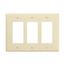 Mid-Size Decorator Wallplate, Almond, Decorator, Polycarbonate, 3, Mid-Size, PJ263A