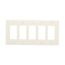 Decorator / Gfci Wallplate, Lt. Almond, Decorator Cutout, Polycarbonate, Five- Gang, Mid-Size, PJ265LA