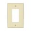 Mid-Size Decorator Wallplate, Almond, Decorator, Polycarbonate, 1, Mid-Size, PJ26A