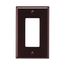Decorator / Gfci Wallplate, Brown, Decorator Cutout, Polycarbonate, Single- Gang, Mid-Size, PJ26B