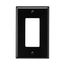 Decorator / Gfci Wallplate, Black, Decorator Cutout, Polycarbonate, Single- Gang, Mid-Size, PJ26BK