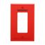 Wallplate, 1 Module Polycarbonate, Decorator, Red, Emergency Use, PJ26EMRD