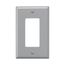 Decorator / Gfci Wallplate, Gray, Decorator Cutout, Polycarbonate, Single- Gang, Mid-Size, PJ26GY