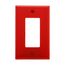 Decorator / Gfci Wallplate, Red, Decorator Cutout, Polycarbonate, Single- Gang, Mid-Size, PJ26RD