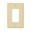 Decorator / Gfci Wallplate, Ivory, Decorator Cutout, Polycarbonate, Single- Gang, Mid-Size, PJ26V