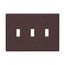 Toggle Wallplate, Brown, Toggle Cutout, Polycarbonate, Three- Gang, Mid-Size, PJ3B
