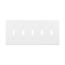 Toggle Wallplate, White, Toggle Cutout, Polycarbonate, Five- Gang, Mid-Size, PJ5W