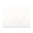 Toggle Wallplate, White, Toggle Cutout, Polycarbonate, 6-Gang, Mid-Size, PJ6W