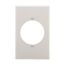 Power Outlet And Locking, White, 2.15" Hole Cutout, Polycarbonate, Single- Gang, Mid-Size, PJ724W