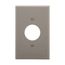Power Outlet And Locking, Gray, 1.40" Hole Cutout, Polycarbonate, Single- Gang, Mid-Size, PJ7GY