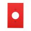 Power Outlet And Locking, Red, 1.40" Hole Cutout, Polycarbonate, Single- Gang, Mid-Size, PJ7RD