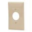 Power Outlet And Locking, Ivory, 1.40" Hole Cutout, Polycarbonate, Single- Gang, Mid-Size, PJ7V