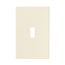 Screwless Wallplate, Screwless, Lt. Almond, Toggle Cutout, Polycarbonate, Single- Gang, Mid-Size, PJS1LA