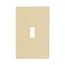 Screwless Wallplate, Screwless, Ivory, Toggle Cutout, Polycarbonate, Single- Gang, Mid-Size, PJS1V