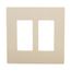 Wallplate, Two-Gang, Decorator, Without Screws, Almond, PJS262A-L