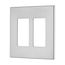 Wallplate, Two-Gang, Decorator, Without Screws, Silver, PJS262SG-SP-L
