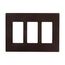 Wallplate, Three-Gang, Decorator, Without Screws, Red, PJS263RB-SP-L