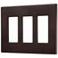 Wallplate, Three-Gang, Decorator, Without Screws, Red, PJS263RB-SP-L